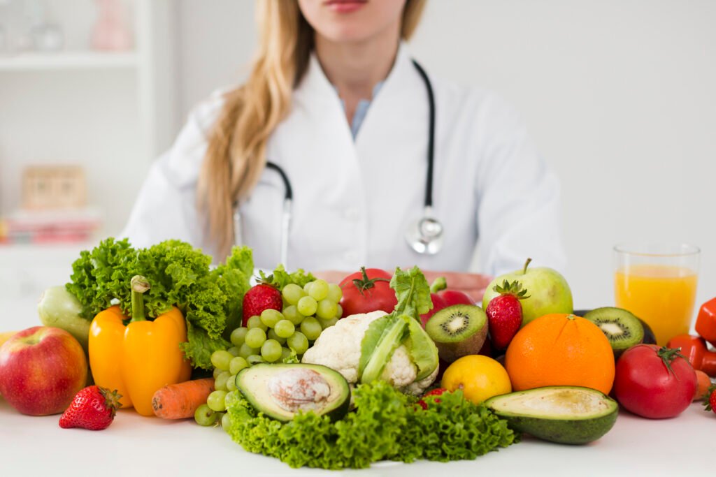 Diet Concept With Female Scientist Healthy Food 1024x683