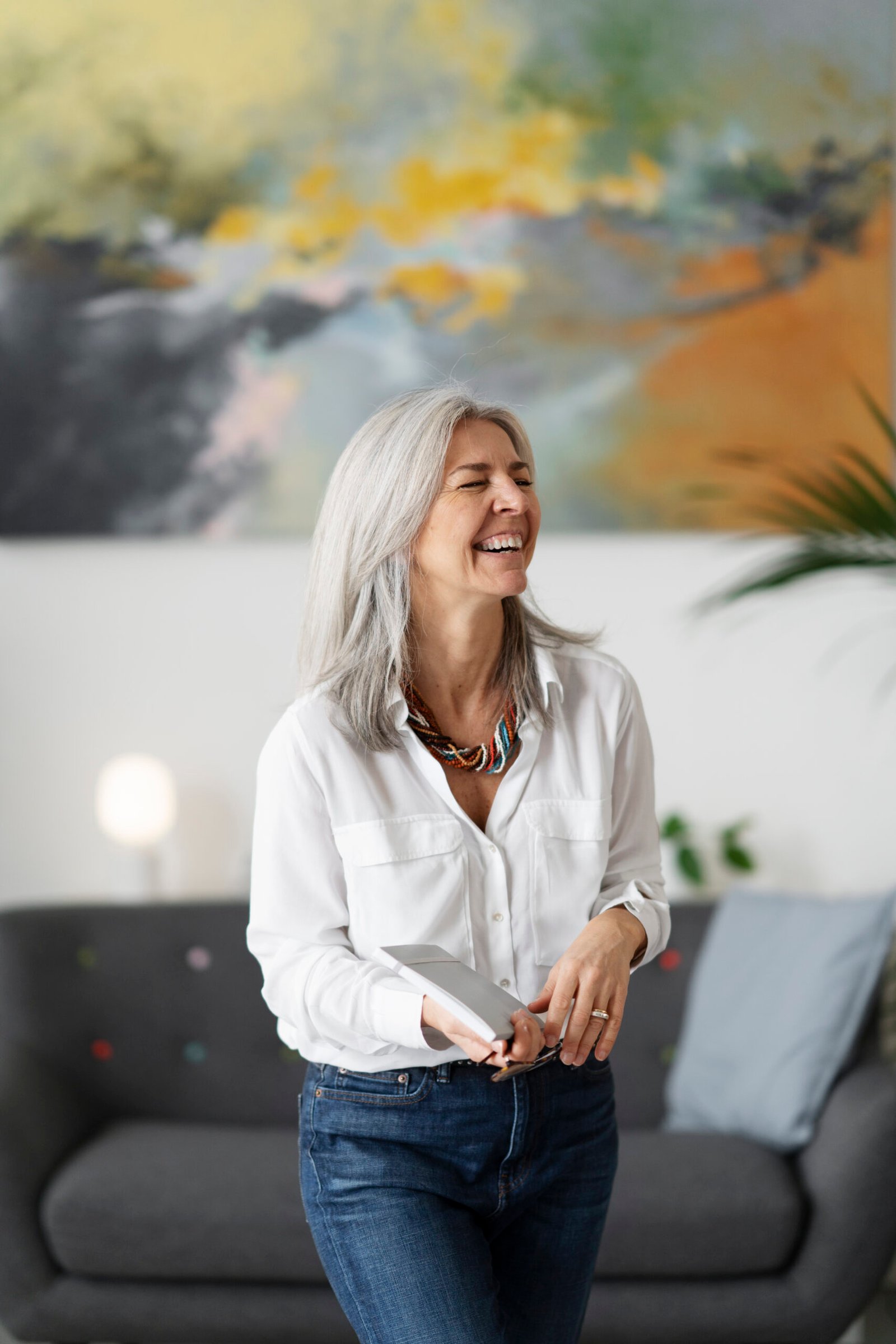 Medium Shot Smiley Senior Woman Scaled